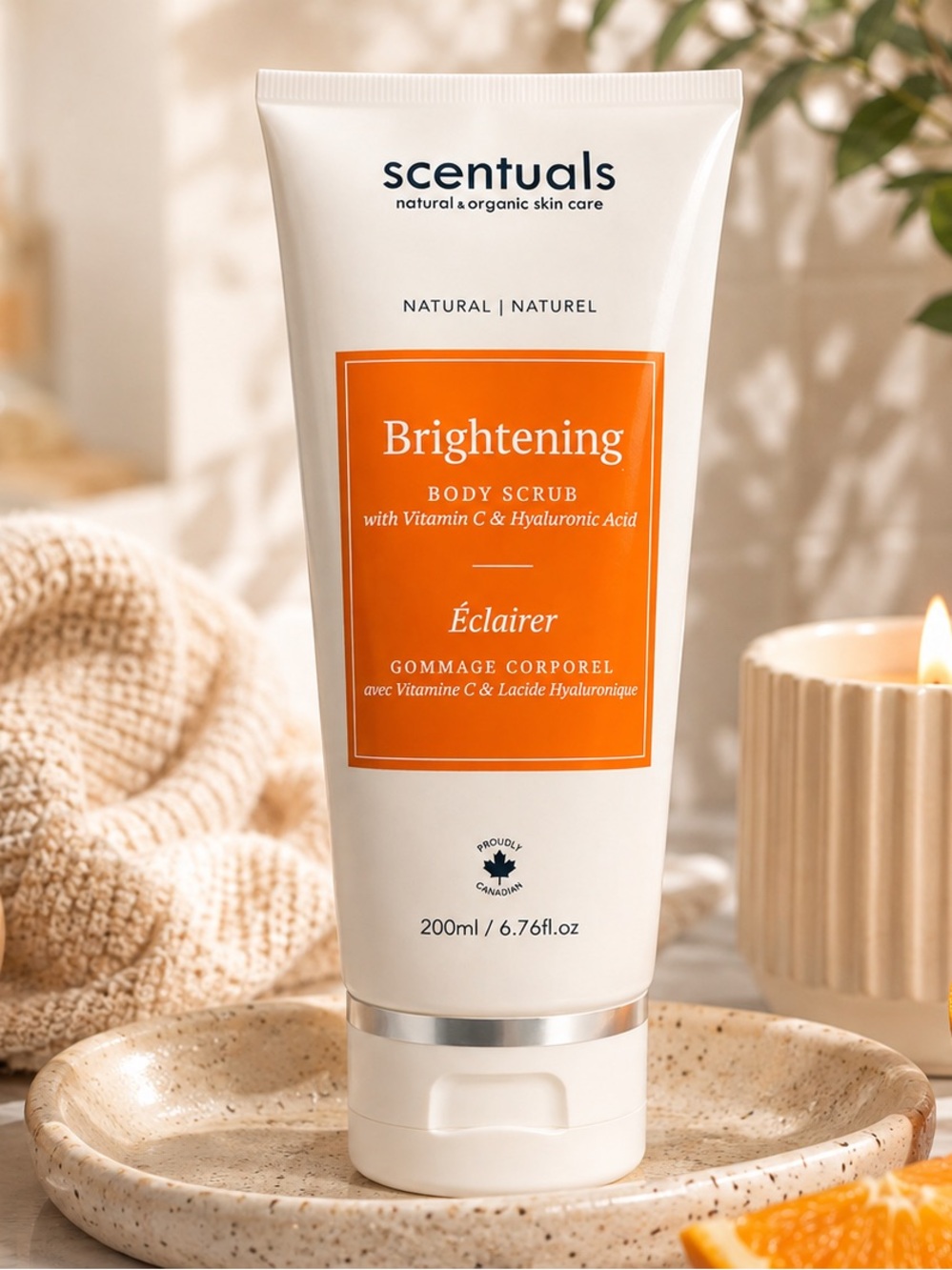 3/$30💋 SCENTUALS Brightening Body Scrub with Vitamin C & Hyaluronic Acid